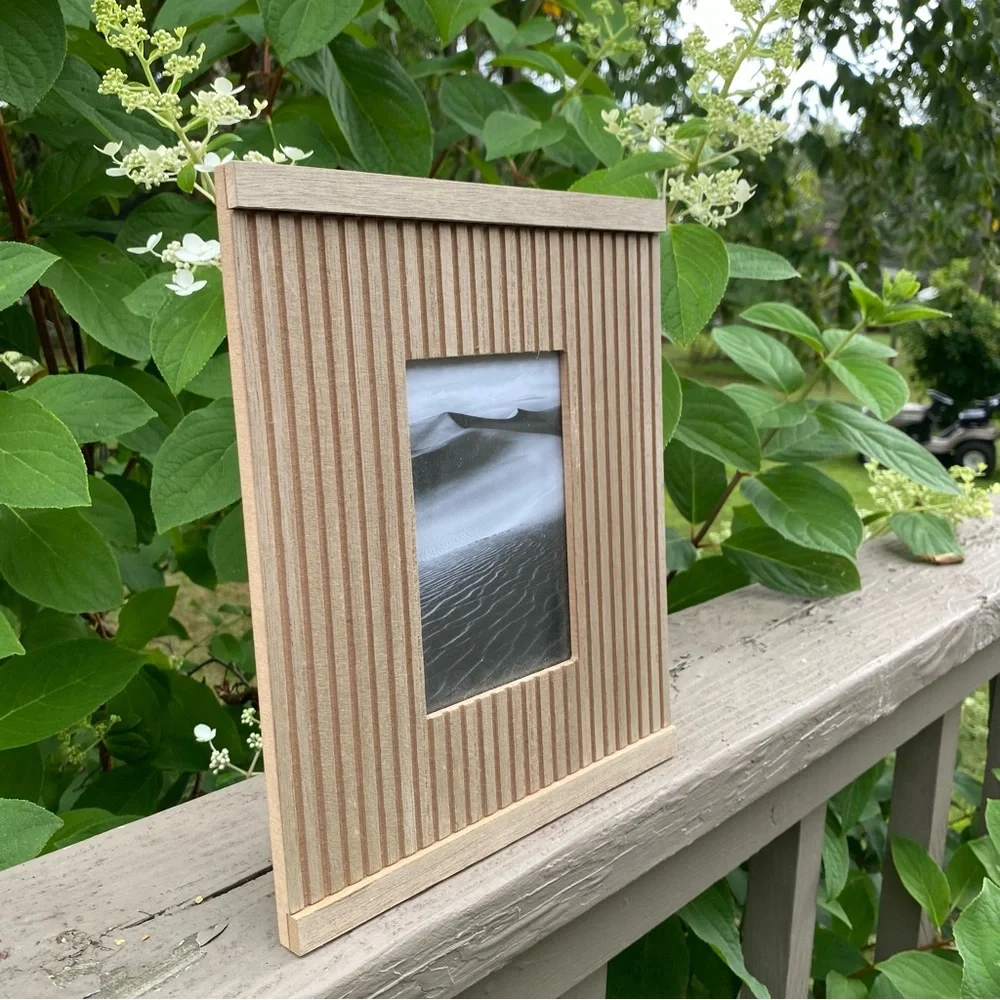 Threshold 4X6 Fluted Frame slats natural wooden picture frame farmhouse cottage